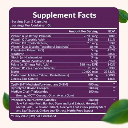 HAIR GROWTH +120 CAPS | CABELLO MÁS FUERTE, ABUNDANTE Y SALUDABLE DESDE LA RAÍZ