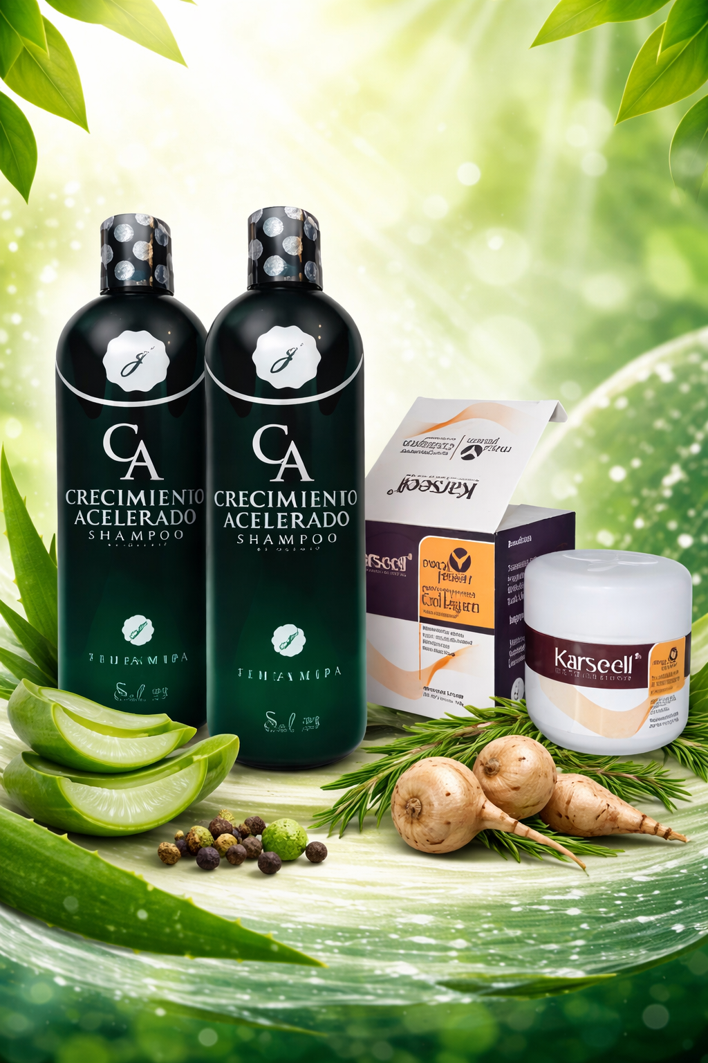 Kit de Crecimiento y Reparación Capilar- 2 Crecimiento Acelerado y 1 Karsell